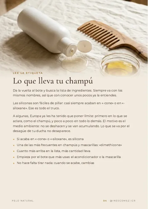 Página de muestra de Pelo natural: Tu primer resultado en 5 minutos