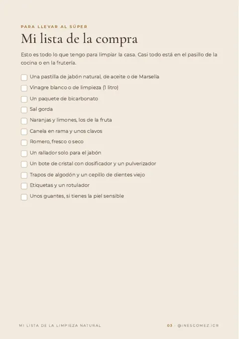Página 3 de Mi lista de la limpieza natural