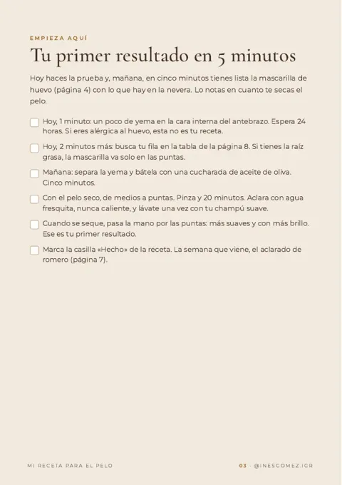 Página 3 de Mi receta para el pelo