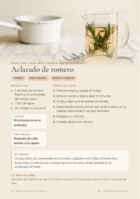 Página 7 de Mi receta para el pelo